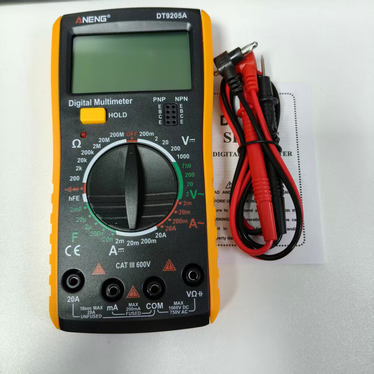   dt9205a 3 1999 counting digital multimeter   voltage ac voltage     value diode     data   lcd screen display multifunctional multimeter without battery