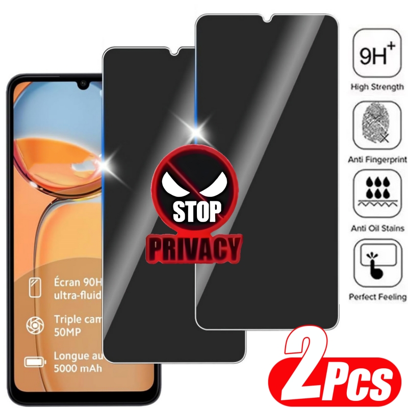 TEMU 2pcs 30° Privacy Tempered Glass Screen Protector Suitable For Xiaomi Suitable For Redmi 10 10c 12 12c 13 13c 14c Note 12 13 14 15 Pro Pro+ 4g/5g