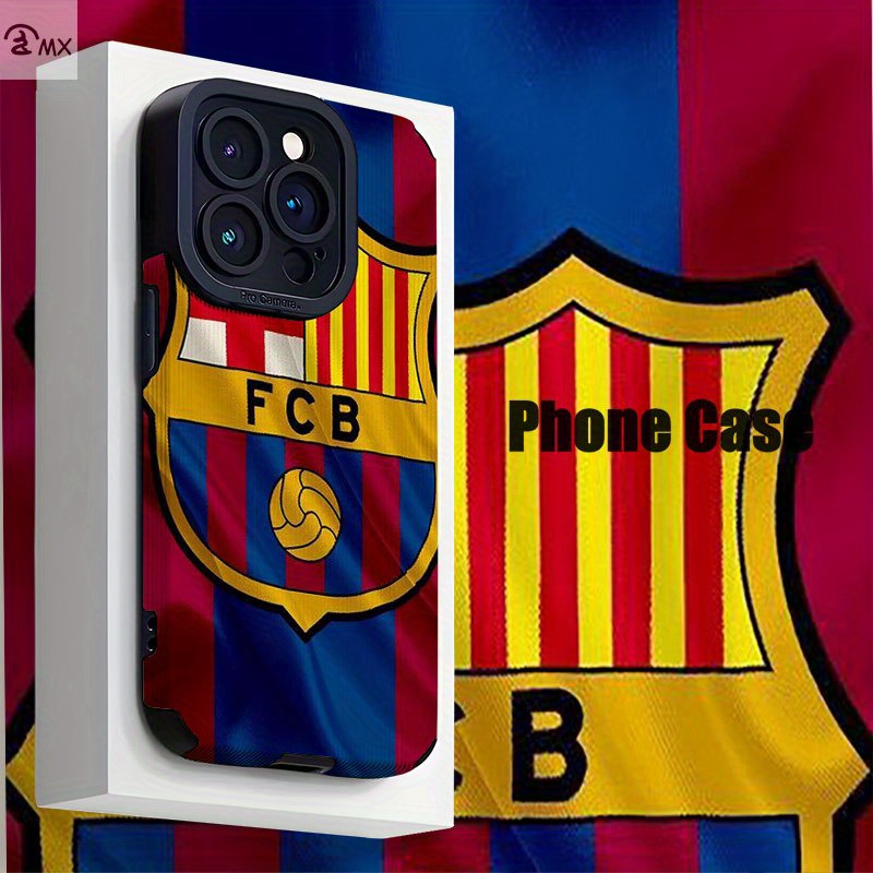 Alternative view of Funda para Teléfono - Diseño de 2 Patrones con Imagen de Fondo del Escudo del Equipo de Barcelona, Adecuada para…