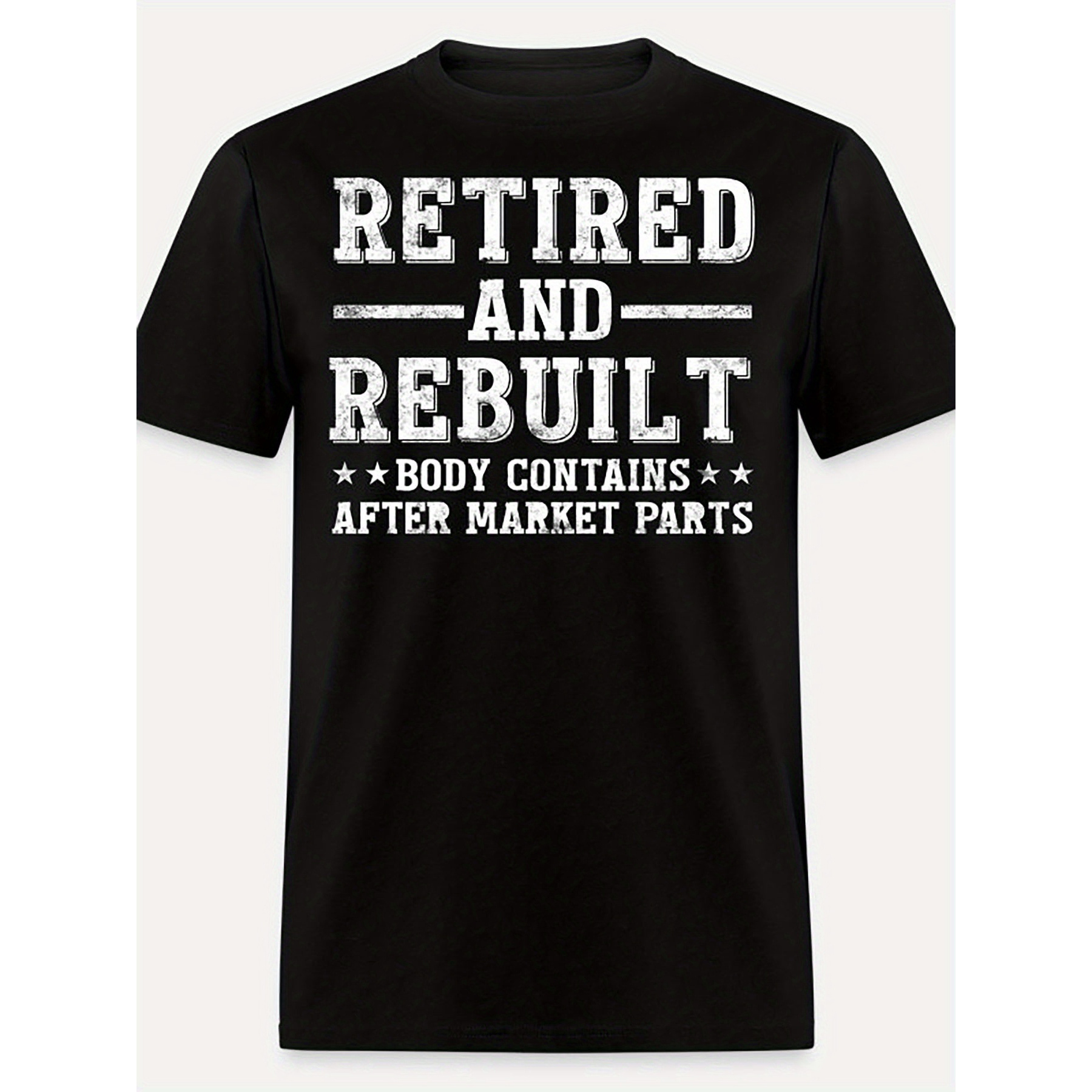 

1903 Funny Men's Short Sleeve Graphic T-shirt Collection - Retired Hip Knee Replacement Parts - Black, Unique Gift For Men, Birthday Or Father's Day Present