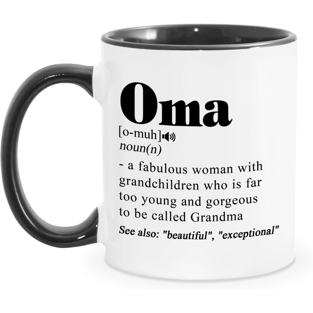 TEMU Oma A Fabulous Woman With Grandchildren Coffee Mug - Oma Gift From Grandkids For Birthday - Oma Definition Mug - New Grandma Mug - Mothers Day Gift - Gift For , Novelty Coffee Mug 1 Pack 11 Oz
