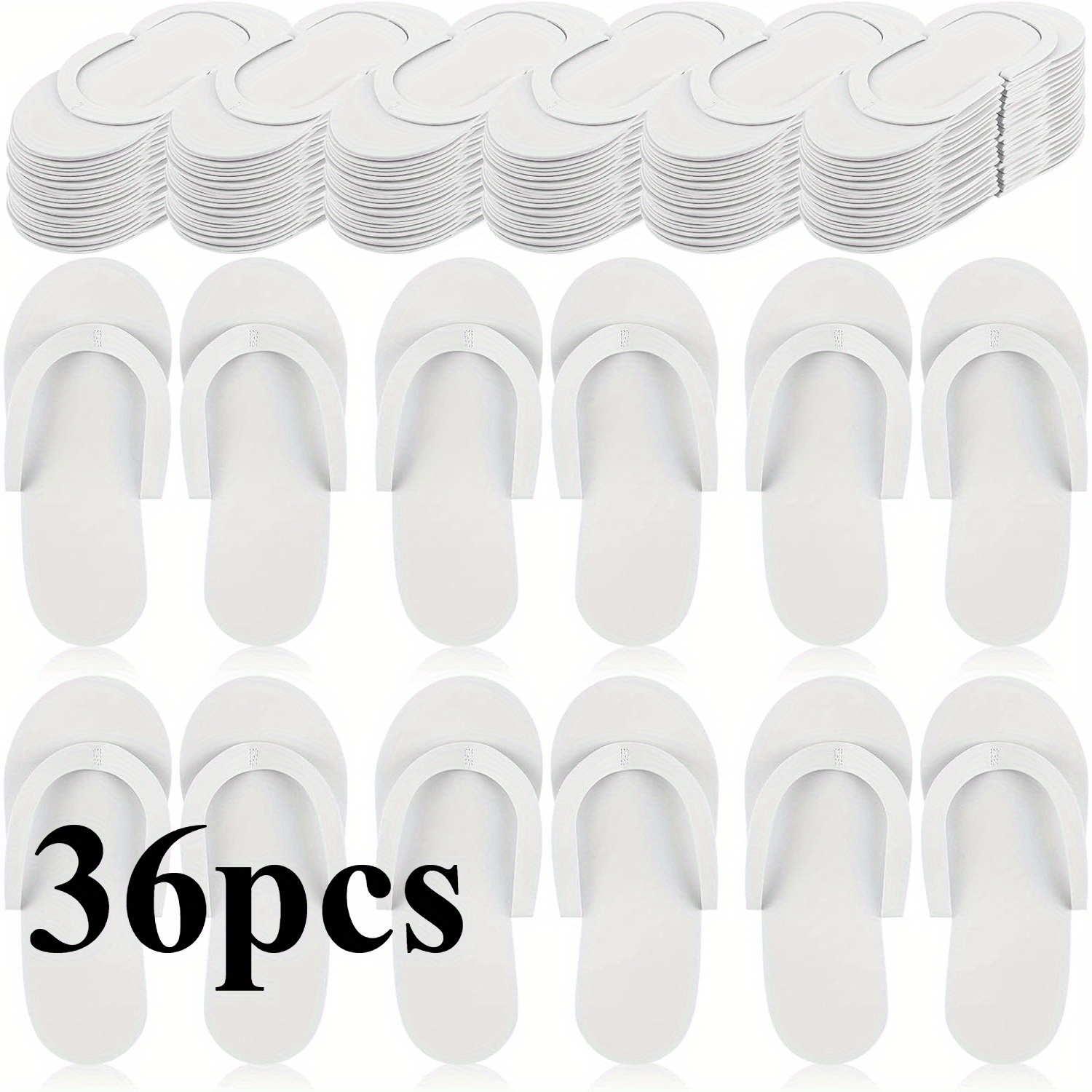 Image of Disposable Pedicure Slippers Foam Disposable Spa Flip Flops Pedicure Shoes For Women Salon ，for Toenail& Foot Clean