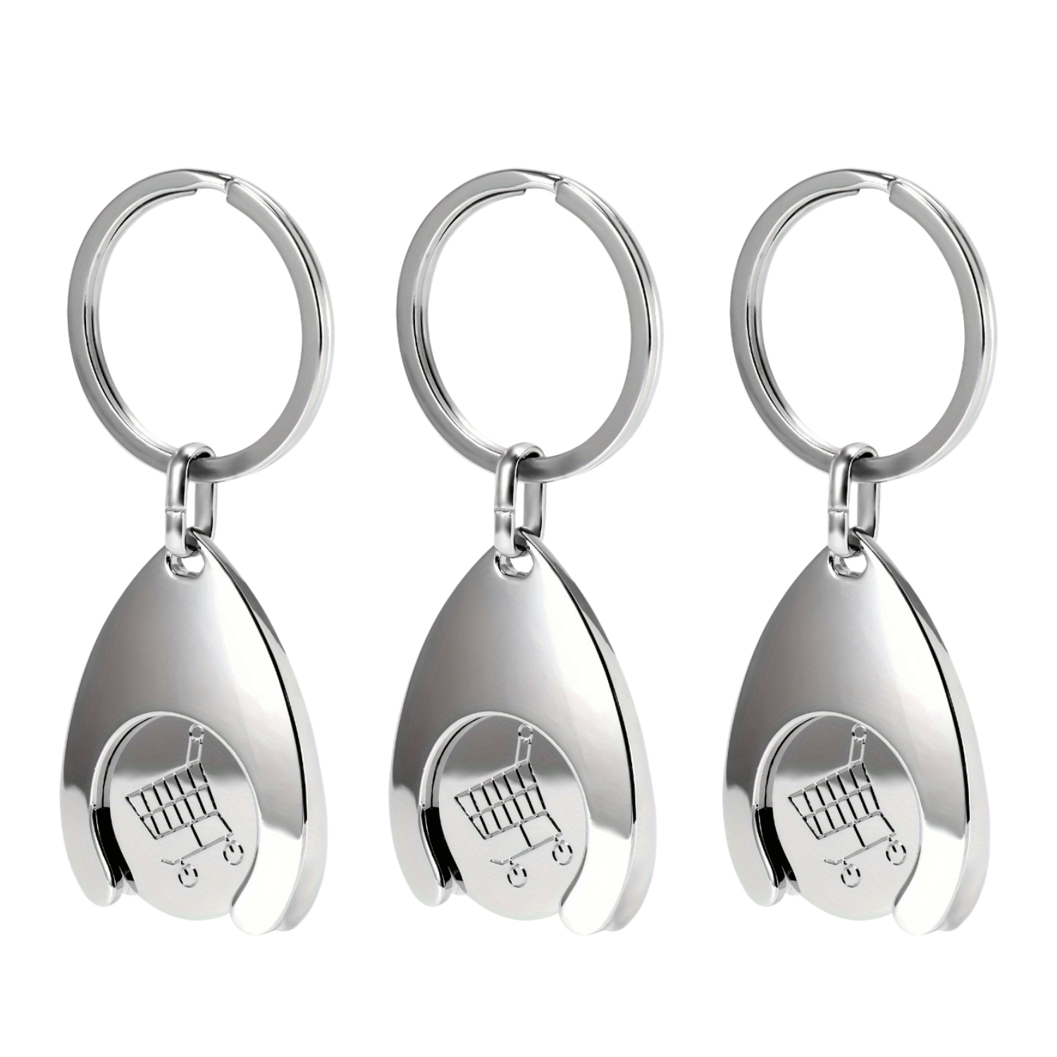 3/ 1pc Shopping Cart Token Keychain - Ideal For Supermarket Unlocking, Quarter Keyring, Mini Key Ring Portable , For Groceries Gifts For Men Women.