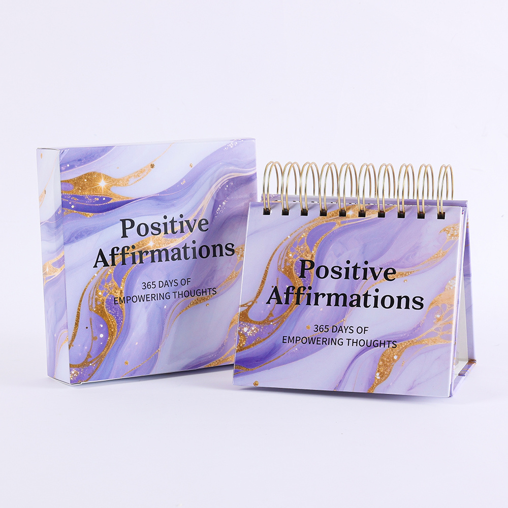 TEMU Calendrier d'inspiration quotidienne 365 jours avec citations encourageantes non datées - Organisateur de bureau à spirale adapté à domicile,