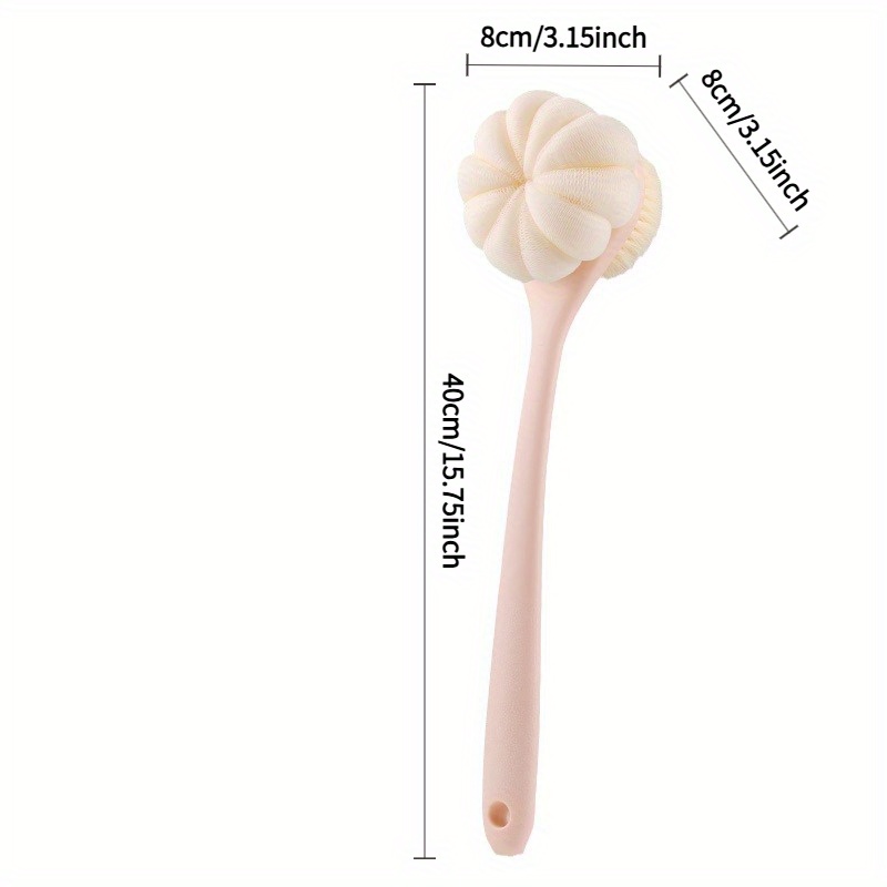 wall mountable long handle shower brush with soft bristles for back scrubbing   no battery required   personal care tool Product details 0
