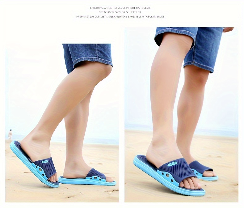 mens stylish open toe breathable eva slides comfortable non slip durable casual sandals with       beach or casual attire beach footwear stylish sandals eva sandals Product details 23