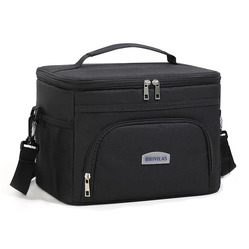 TEMU 1pc Lunch Box Lunch Bag, Non-food Contact, Large Capacity Insulated Car Bag, Portable Handheld Bag, Reusable Lunch Bag, Crossbody Shoulder Lunch