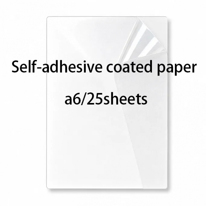 TEMU 25 Sheets Of A6 Self-adhesive Laminated Paper, Transparent And Glossy, Easy To Peel And Paste, Suitable For Crafts, Scrapbooking, Documents,