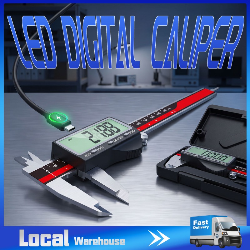 TEMU Measuring & Layout Tool With Lcd Screen, Digital Caliper Calipers, Metric Conversion Micrometer Caliper Tool