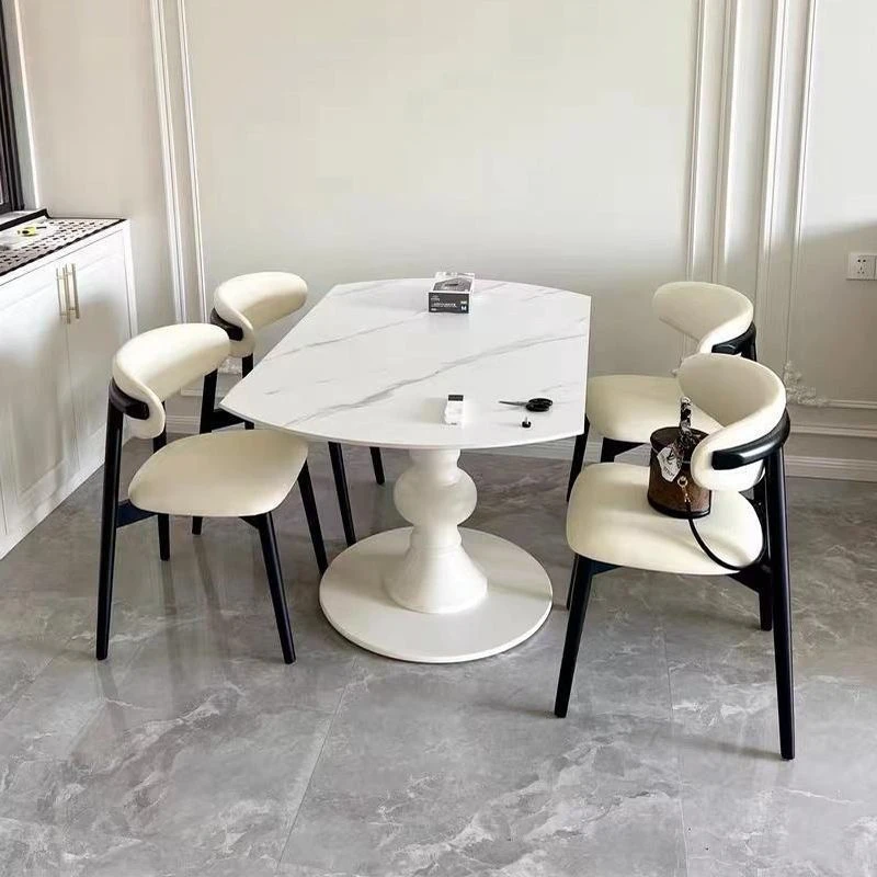 2pcs elegant minimalist dining chairs luxurious modern style with cushioned backrest memory foam seat wooden legs or restaurant decor details 0