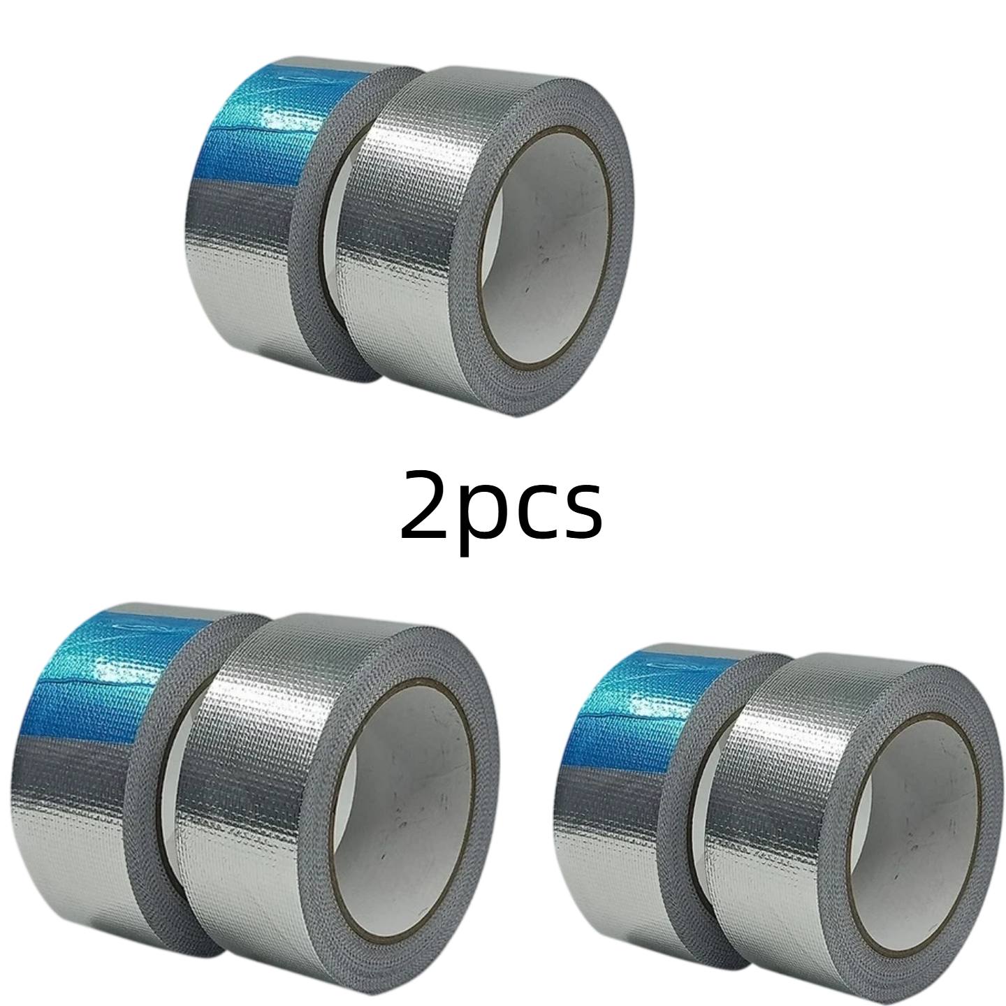 TEMU 2 Rolls Heavy-duty Waterproof Aluminum Foil Tape - , Insulating, Leak-proof And Rust-proof, Instant Sealing For Leak Repairs, Ideal For Pipes, ,