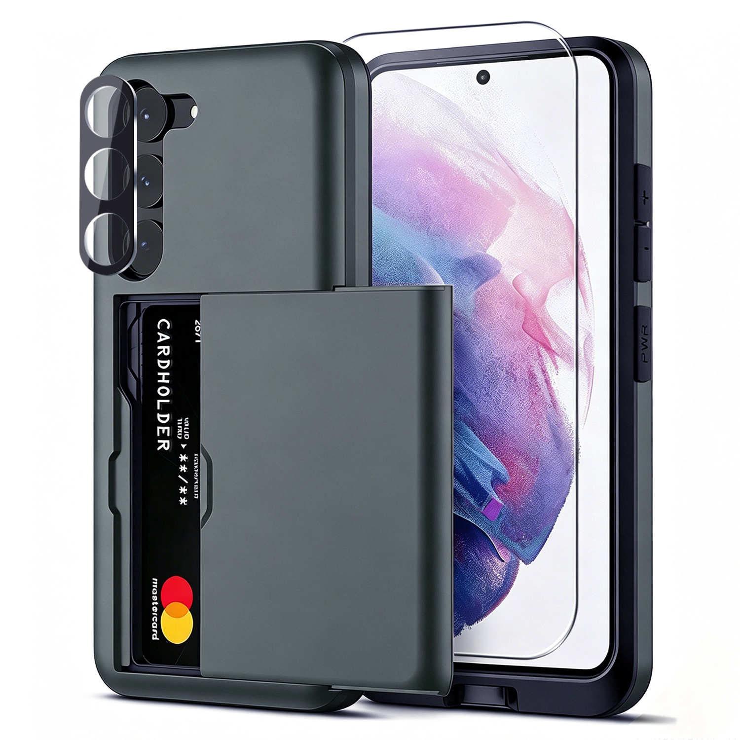 TEMU Phone Case: 3pcs [1x Phone Case   1x Protectors 1x Camera Lens Protector] Phone Case: Card Holder Heavy Duty Protective Dual Layer Shockproof