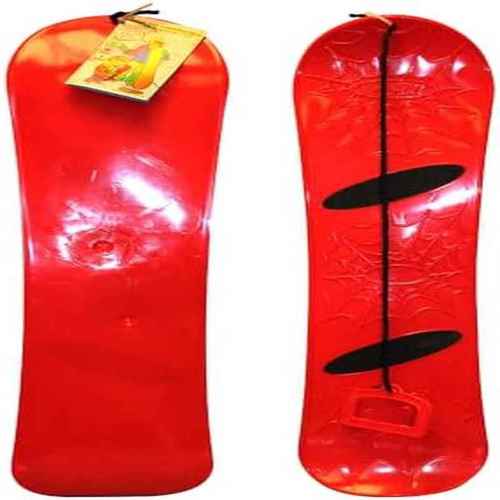 snowboard ages 3 7 adjustable bindings design with stickers markers durable polypropylene red scheme with blue graphics beginner friendly skiing snowboarding board