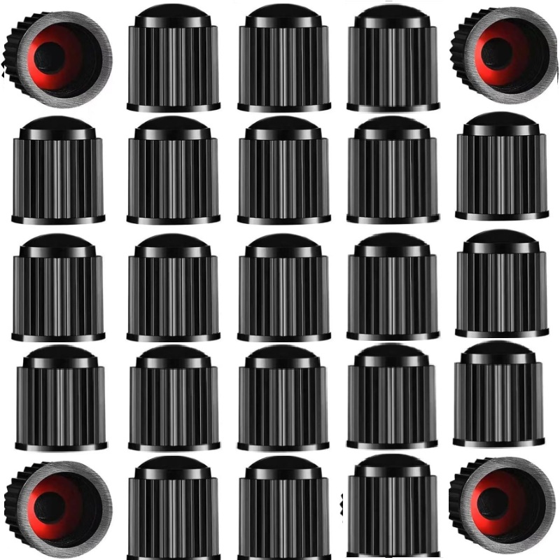TEMU 25pcs Bouchons de Valve de Pneu de Voiture, d'Aluminium Anti-Poussière, Couvercles de Valve d'Air Universels pour Voitures, SUV, Camions, Motos
