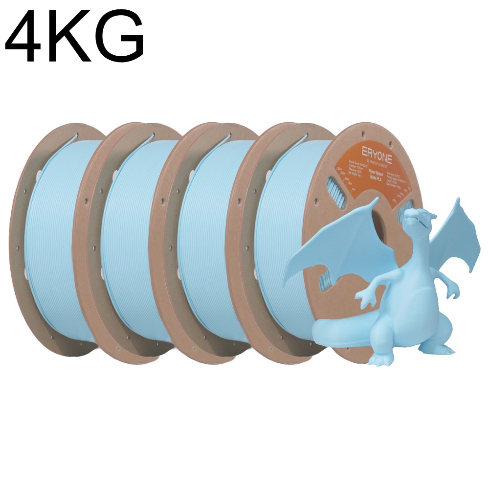 Eryone Pla Speed Printing Supplies Filament For 3d Printer, 4 Rolls, 4kg 1.75mm +/ -0.03mm, Easy & Transition