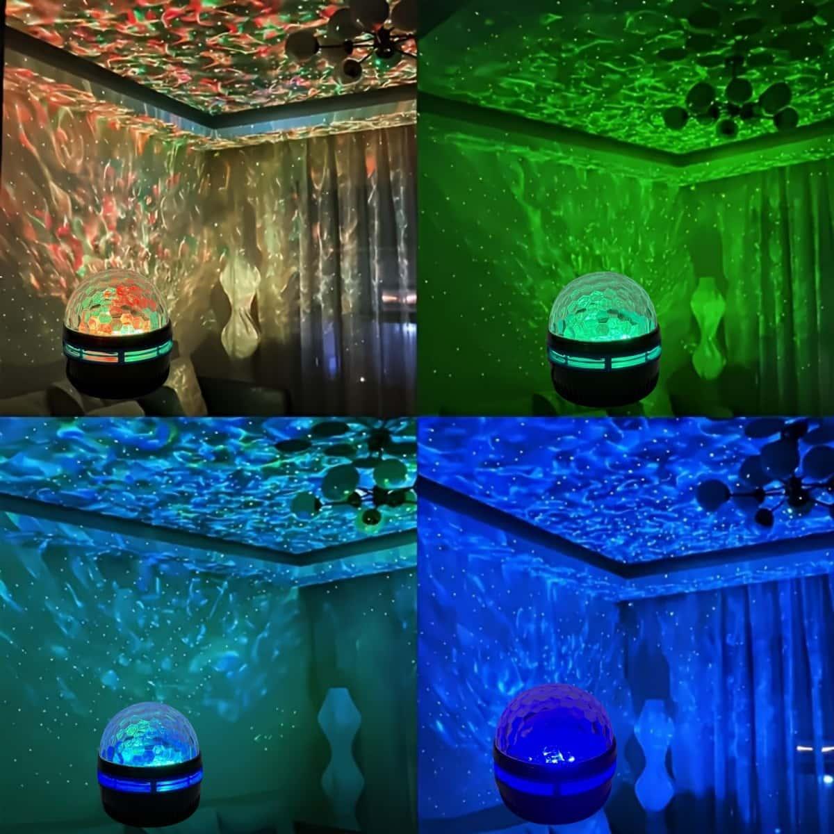 USB-Powered Aurora Night Light with Remote Control - 7 Color Modes, Starry Sky & Landscape Theme, Perfect for Bedroom Decor & Gifts, Button Battery Operated, Warm to Cool-Turn Lighting, Adjustable Brightness, No USB Pouch Included, Landscape Theme Lamp | Decorative Starry Sky Lamp | Energyefficient LED Lamp, Light Deco