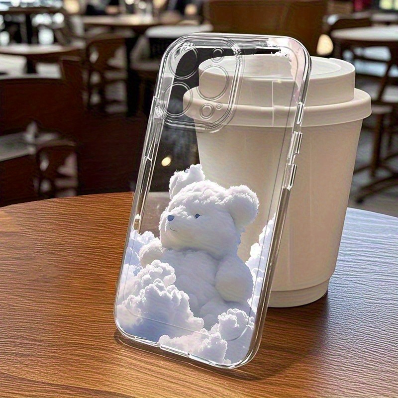 TEMU Phone Case - A Cute White Bear Tpu Phone Case Shockproof, Compatible With Iphone 16, 15, 14, 13, 12, 11, Xs, Xr, X, 8, 7 Plus, Pro Max, And . It