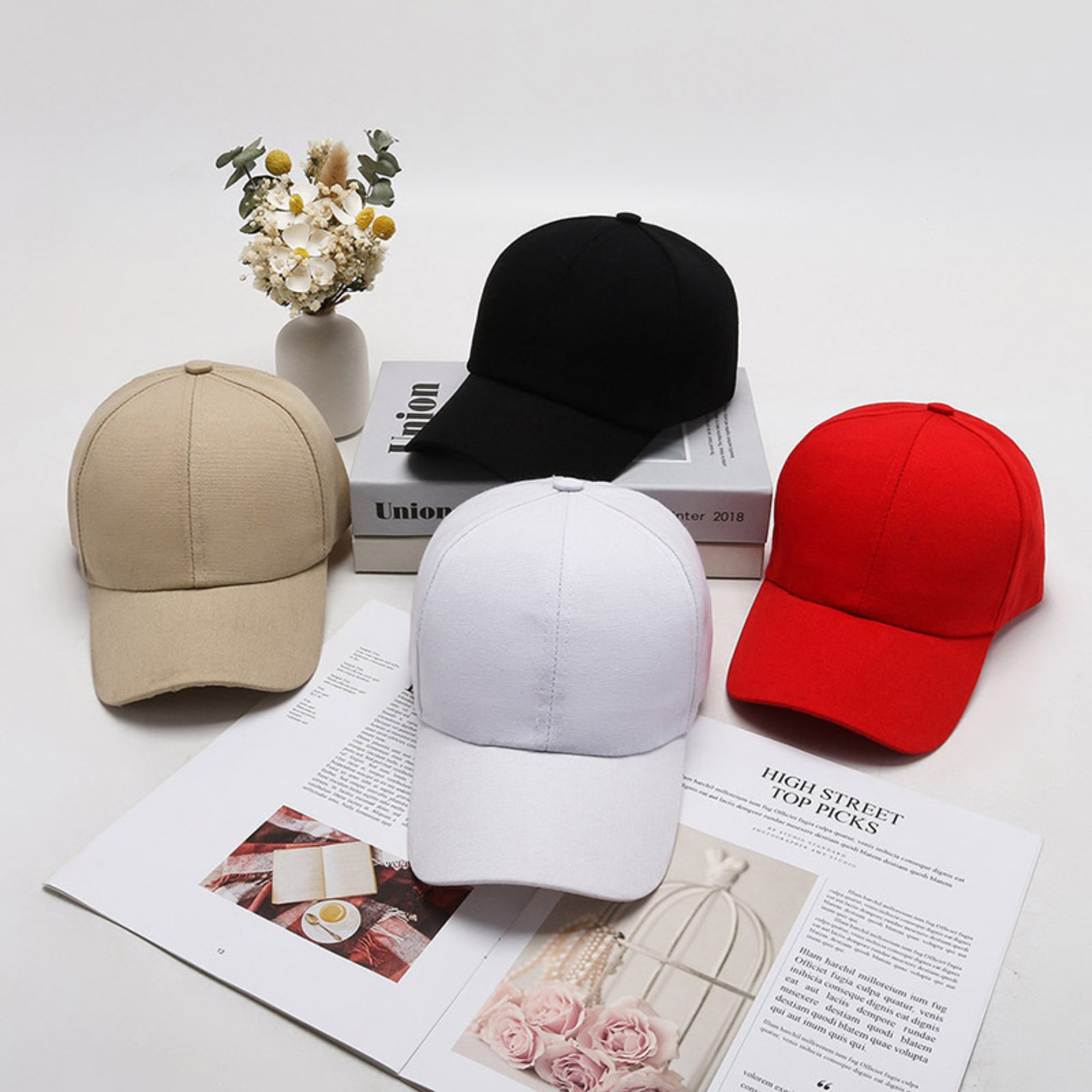Classic Solid-Colored Adult Baseball Cap, Colorful Fashion Baseball Cap for Both Men And Women