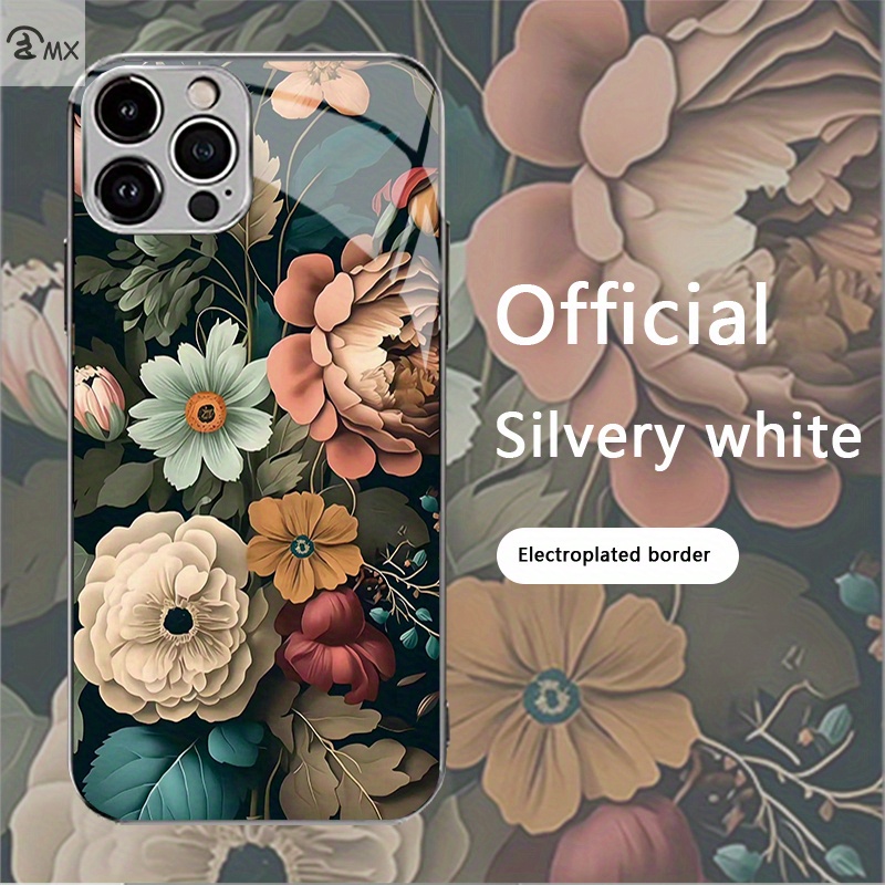 E-shop Handyhülle: Vintage Blumenmuster Handyhülle Kompatibel mit iPhone 16, 16 Plus, 16 Pro, 16 Pro Max, 15, 15 Plus, 15 Pro, 15 Pro Max, 14, 14 Plus,