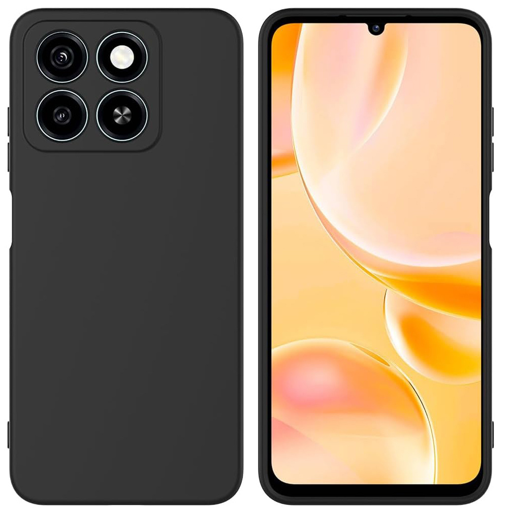 TEMU para Teléfono - para ZTE Blade A35, Blade A55 4G, de Silicona Negra, Protección para Cámara, Anti-Rayas a Prueba de Golpes, Cubierta para