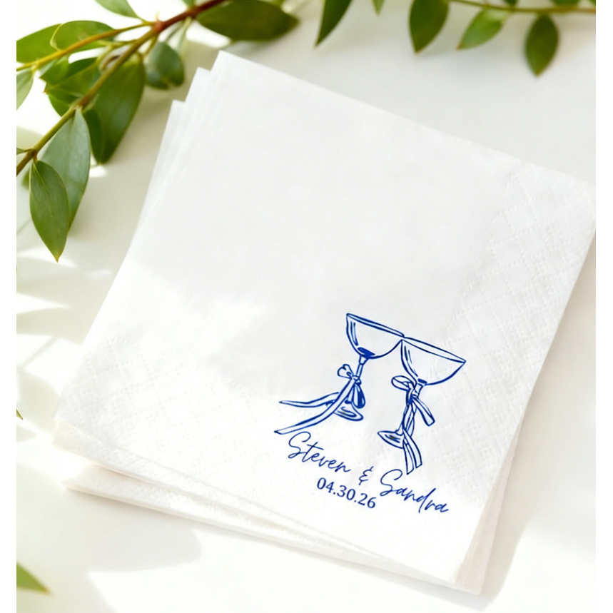 TEMU Wedding Custom Napkins, Custom Napkins For Wedding Reception, And Decorations For Bridal Shower And Engagement Party For School