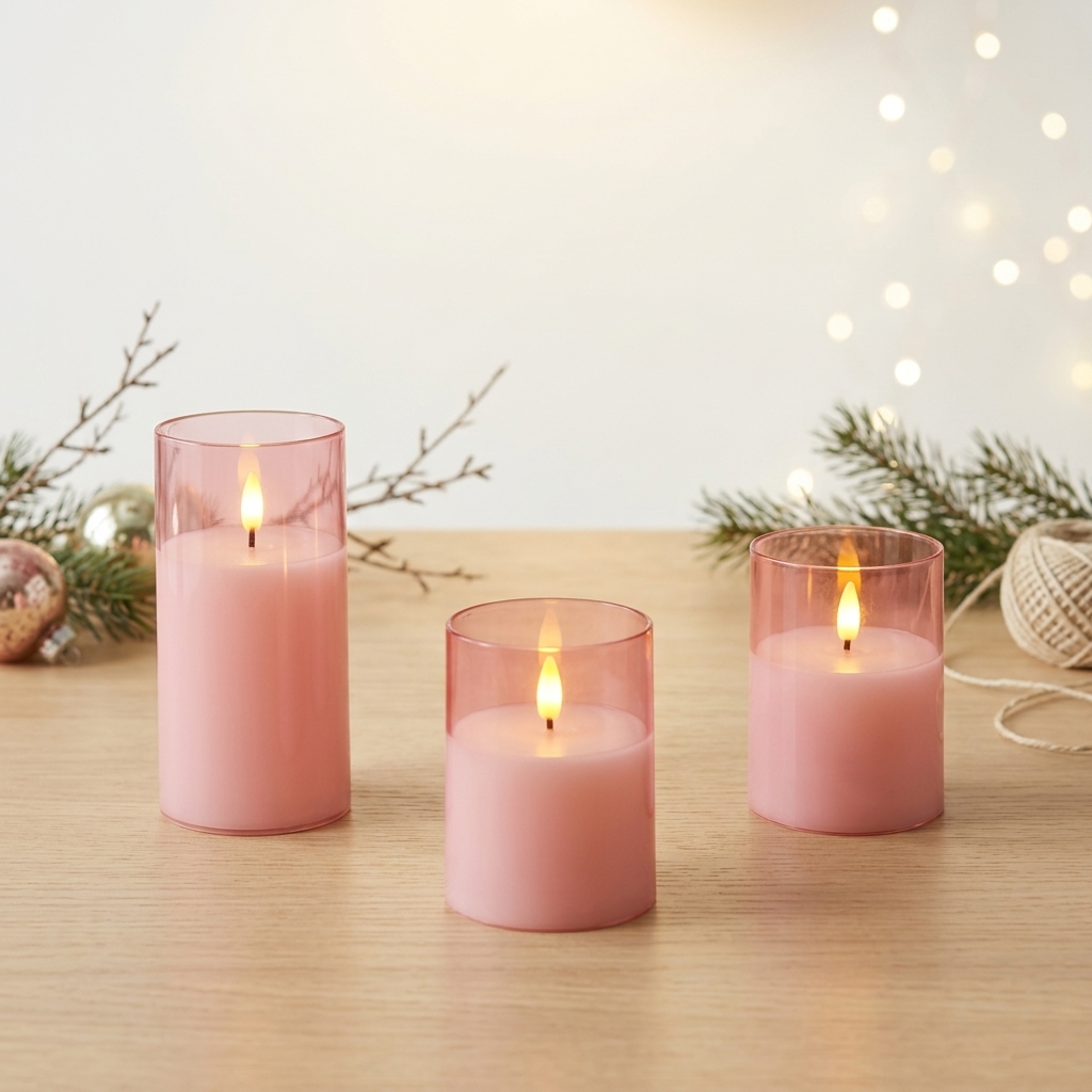 LED Electric Candles for Home Decor, Battery-Powered with Timer Function