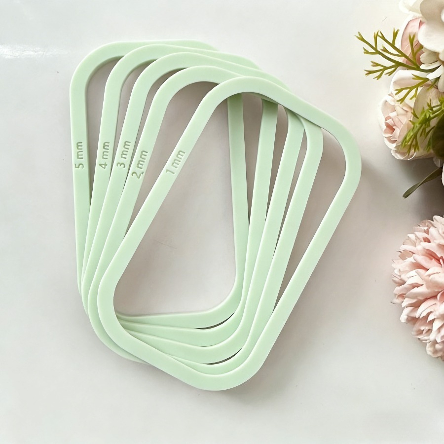 TEMU Soft Clay Depth Guide, Equipped With 1/2/3/4/5mm Rollers - An Essential Ceramic Tool For Shaping And , A Handmade Earring Making Aid Tool, Made