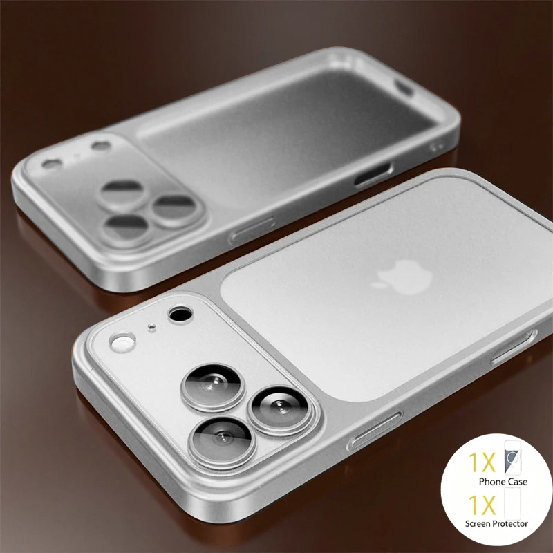 TEMU Phone Case: 2pcs [1 Phone Case And 1 Protector] Phone Case For Iphone 17 16 Series, This Case Features A Matte Electroplated , Anti Scratch