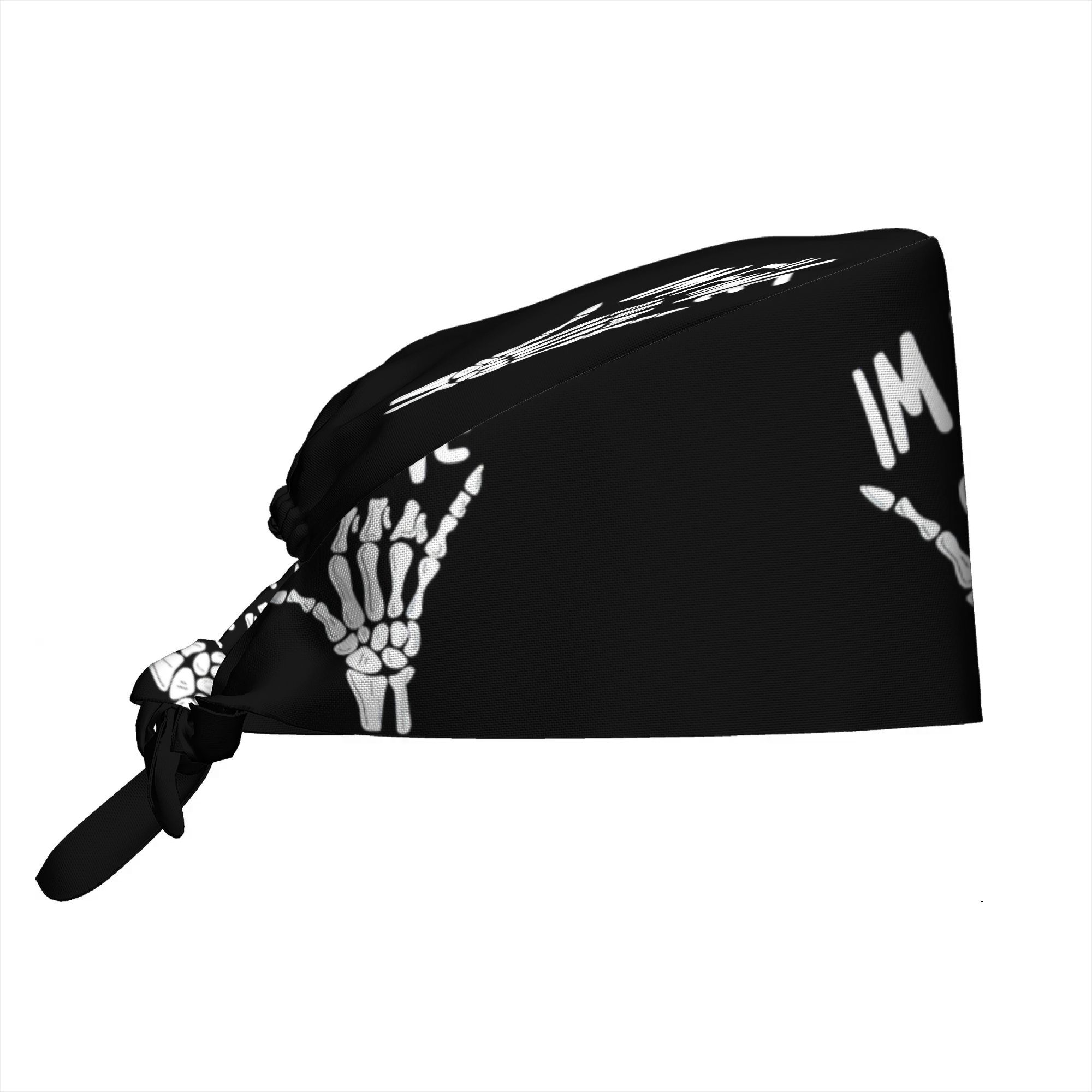 TEMU 1pc Hand Bone Skull Printed, Men's And Women's Chef And Nurse Work Hats, Holiday Accessories, Artistic Headscarves, The For Gifts