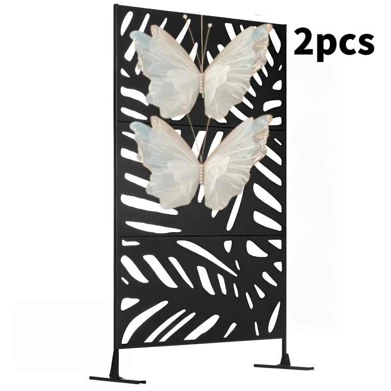 TEMU Lot de 2 grands papillons suspendus en perles de 50 cm, papillon en gaze nacrée blanche nacrée, décoration de Noël, décor pour sapin de Noël,