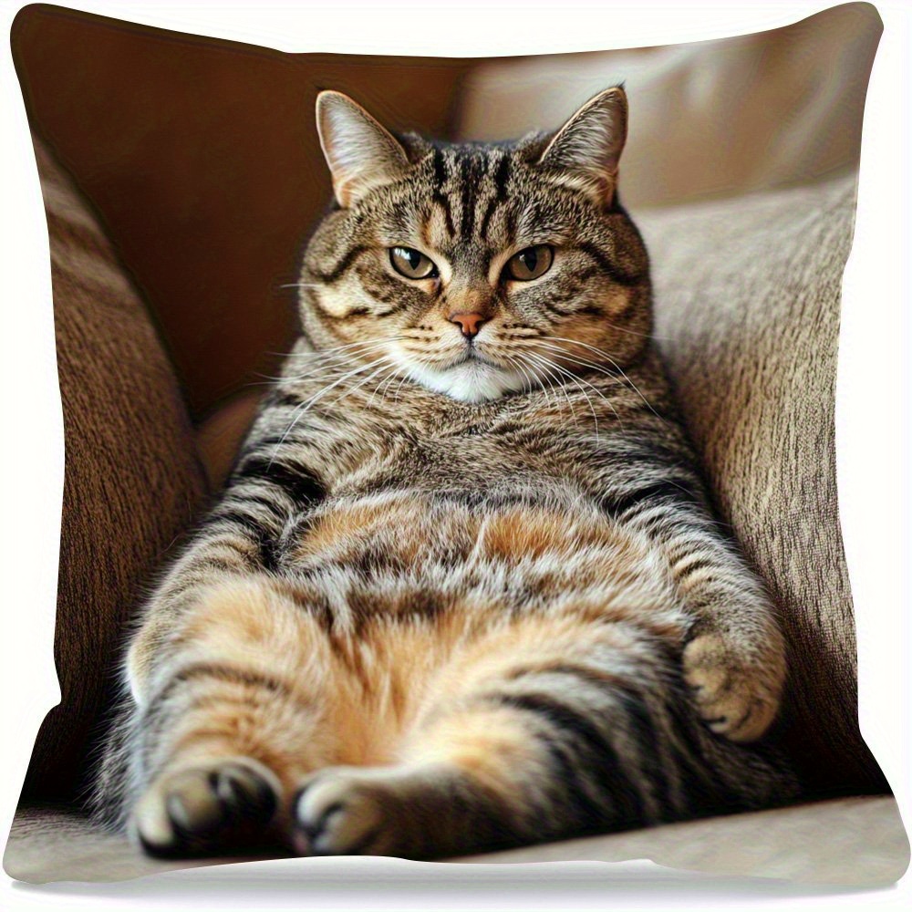 1  72x45 72cm contemporary   throw pillow cover double sided print zipper closure hand wash only polyester for living room bedroom sofa home decor cat pillow bedroom accessory relaxed   smooth texture fabric Product details 1