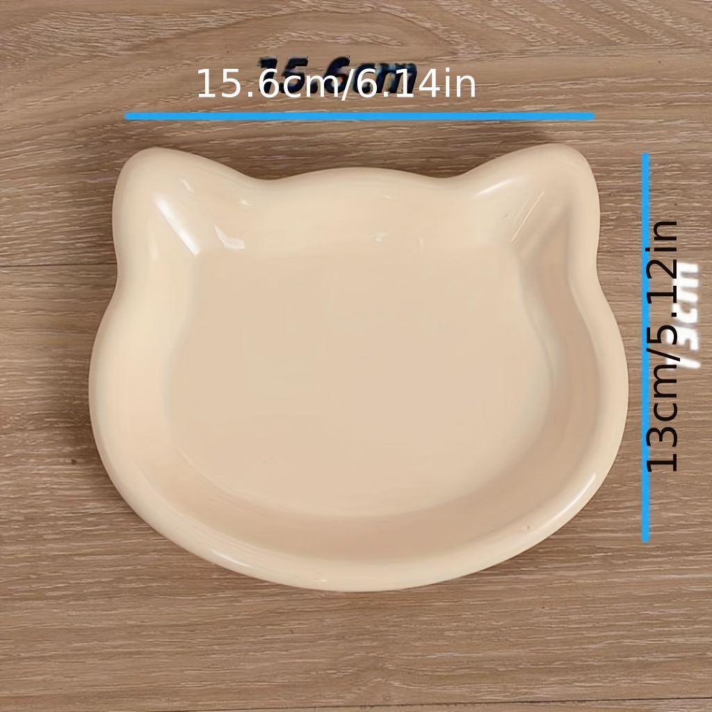 4 color options pet bowl cat food dish canned snack meal plate cat dish dish anti   canned snack bowl without battery Product details 2