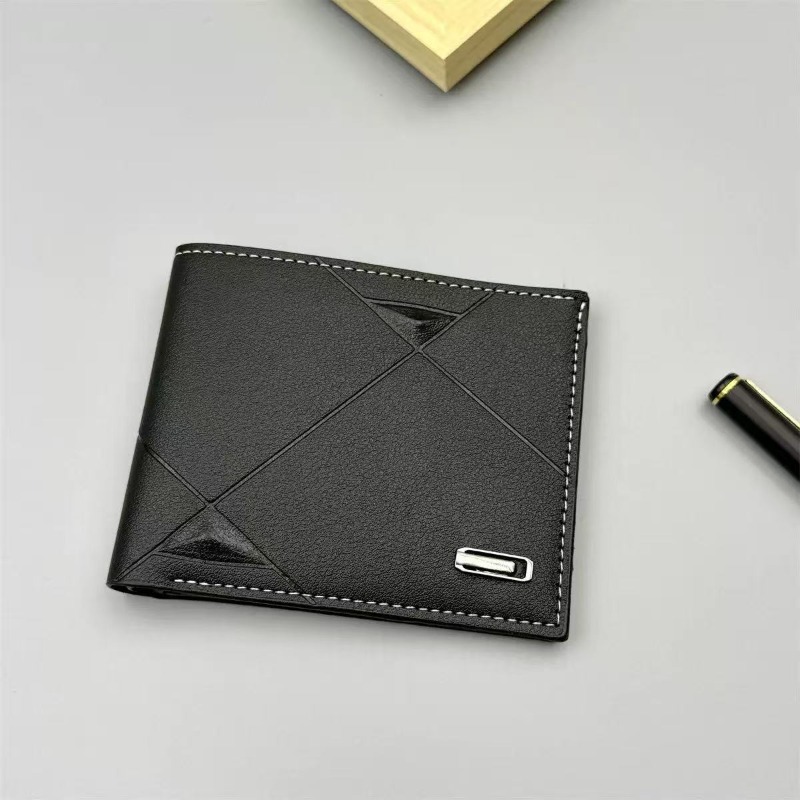 TEMU Men's Personalized Engraved Double-fold Wallet, Luxury Wallet With Multiple Card Slots, Custom Text Wallet, Ideal Father's Day Gift For Dad,