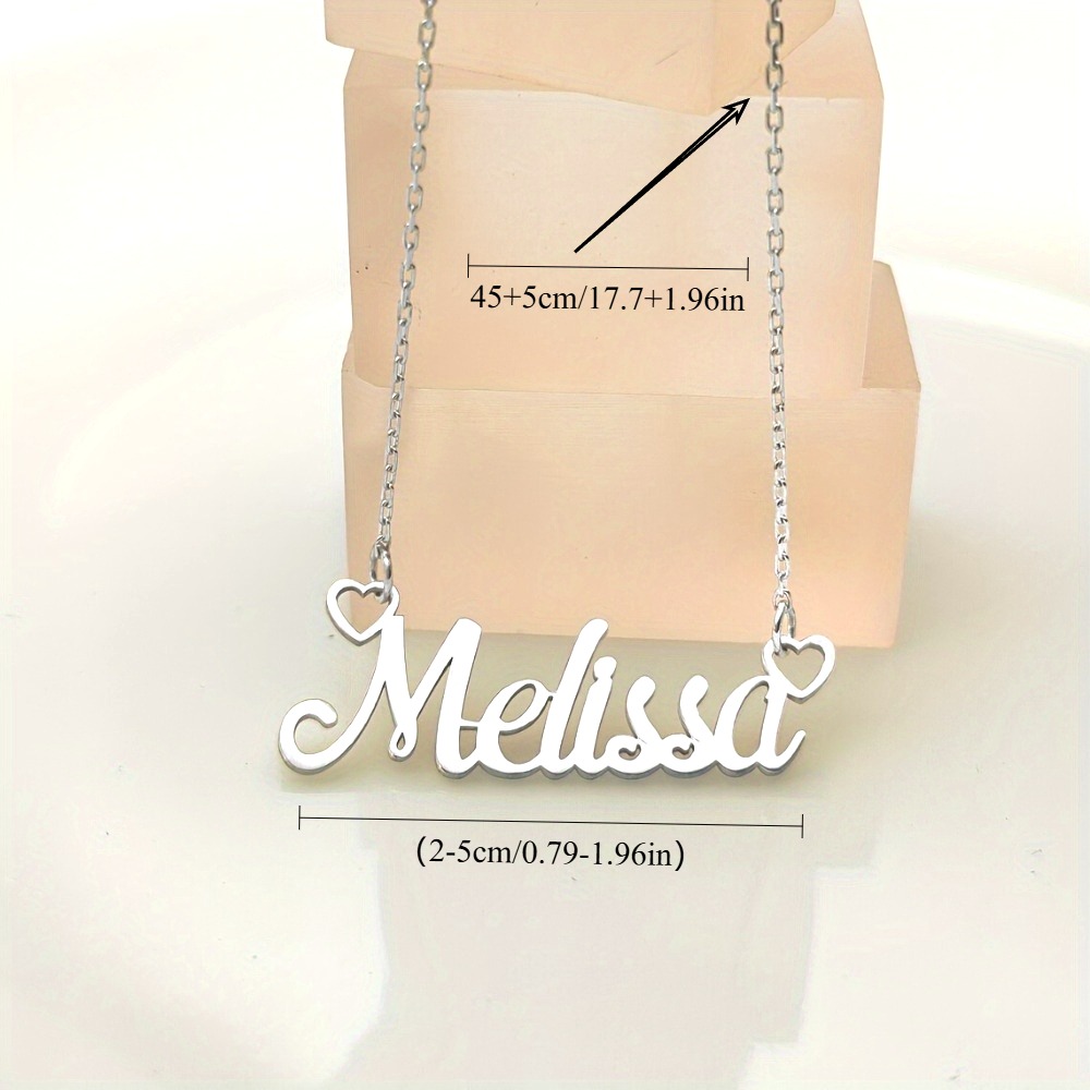 Personalized Heart-Shaped Name Necklace — Minimalist Gift for Her