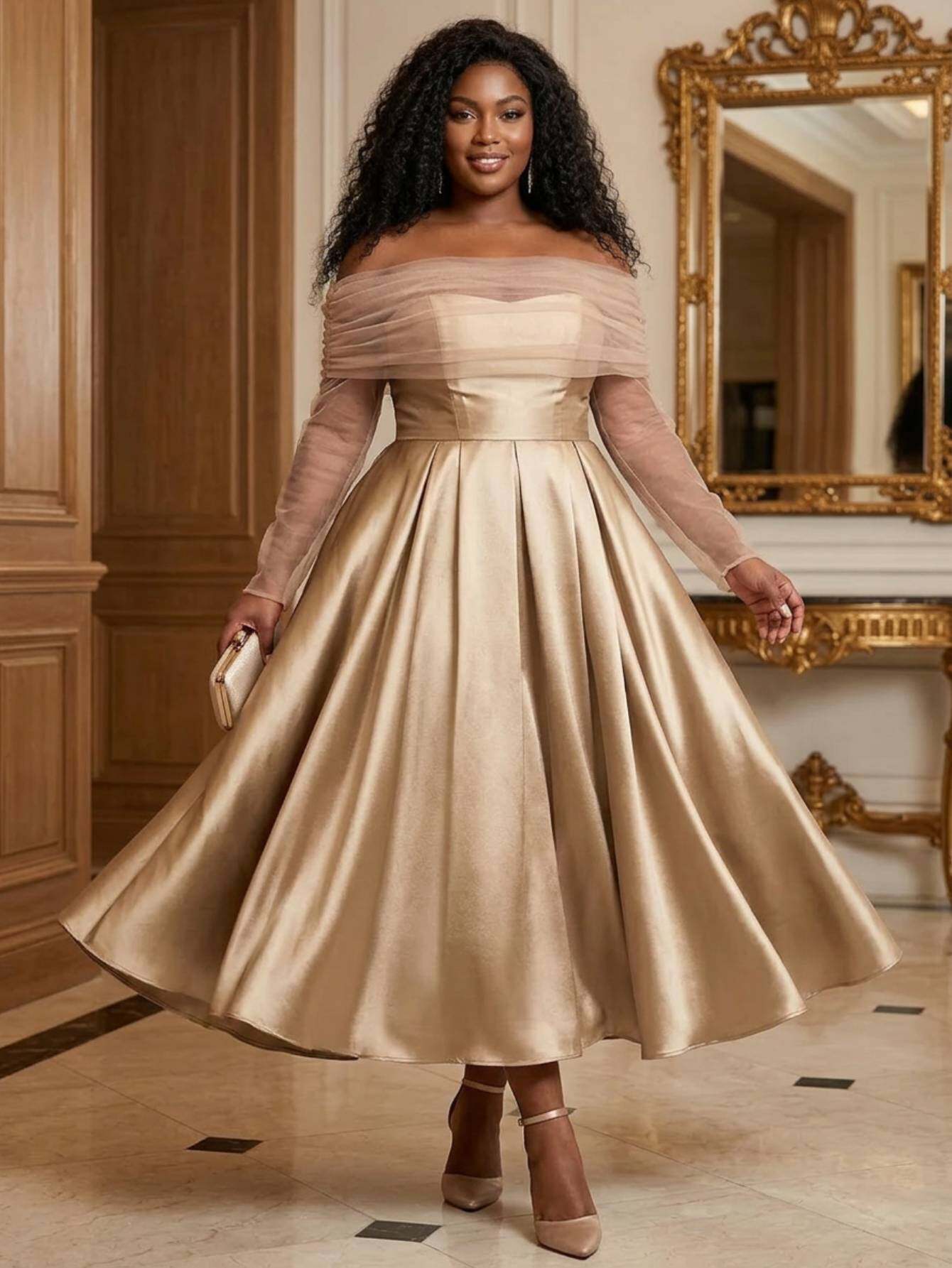 temu formal dresses for weddings Stunning Long A-line Sequined Beading Sleeveless Prom Evening Dresses –  misshow.com main image 1