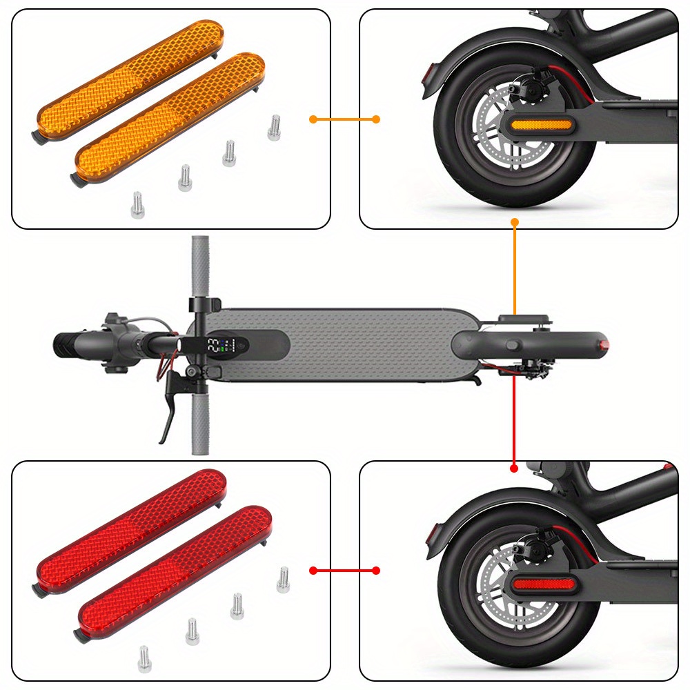 1 pereche Huse Elice Trotinetă Electrică, Carcasă de Protecție, Decorațiuni de Siguranță Nocturnă, Piese de Schimb, Curea Reflectorizantă Laterală pentru Xiaomi Pro2 1S M365 Mi3