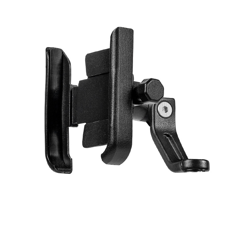 TEMU Premium Aluminum Alloy Universal Bicycle Motorcycle Atv Phone Mount Bracket, Silvery Black Navigation Holder