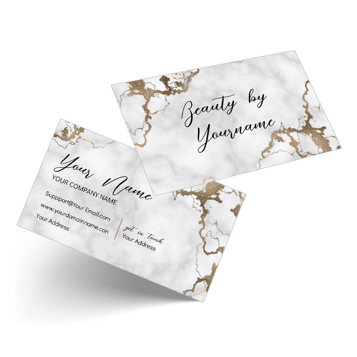 E-shop Individuelle Glitzer-Marmor-Visitenkarten - Personalisierte matte, dicke, wasserfeste Karten mit Glitzerwirbeln, Foto/Text/Logo hinzufügen -