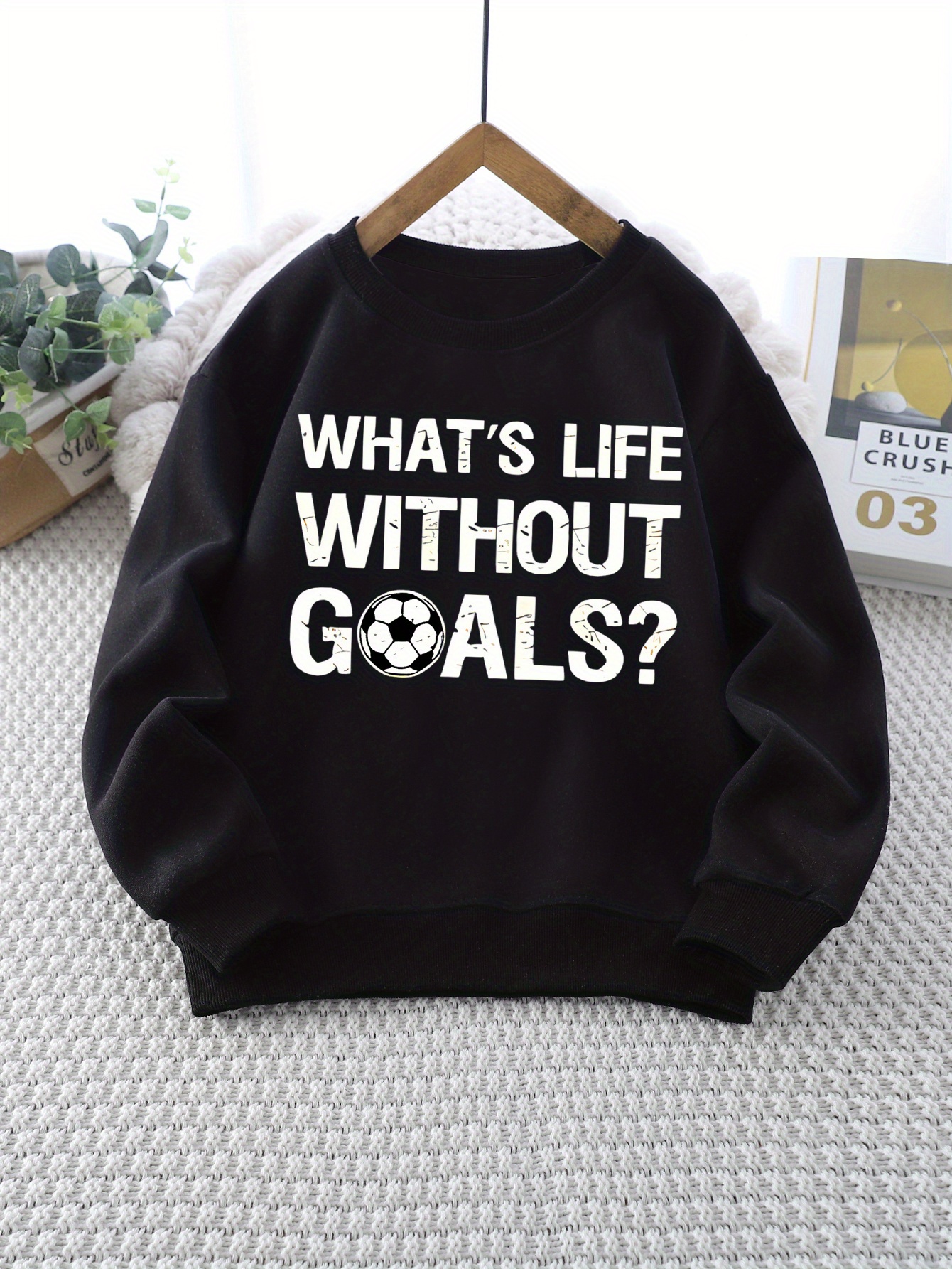 cool american football print boys casual pullover long sleeve