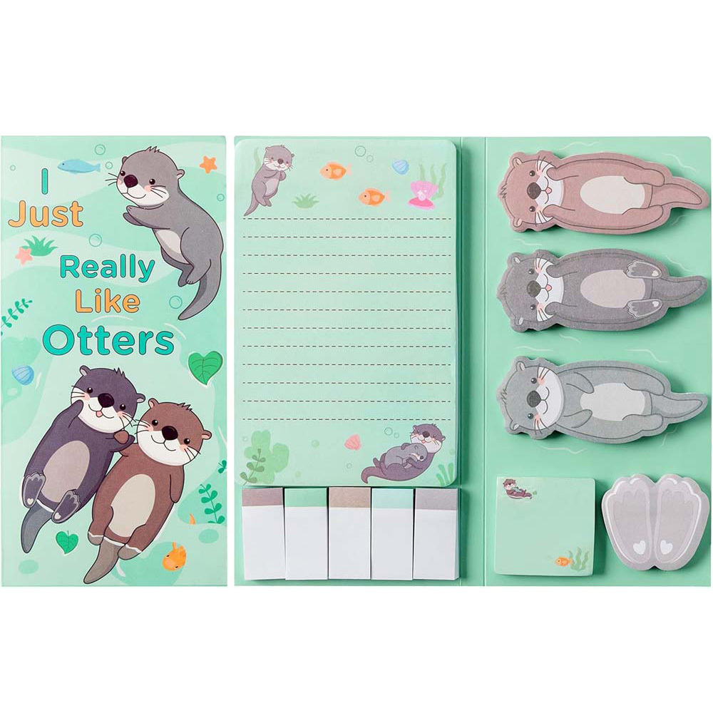 

Otterlicious 550-sheet Notes Bundle, Cute Cartoon Memo Pads With Self-adhesive Tabs, Office & School Supplies, Idea