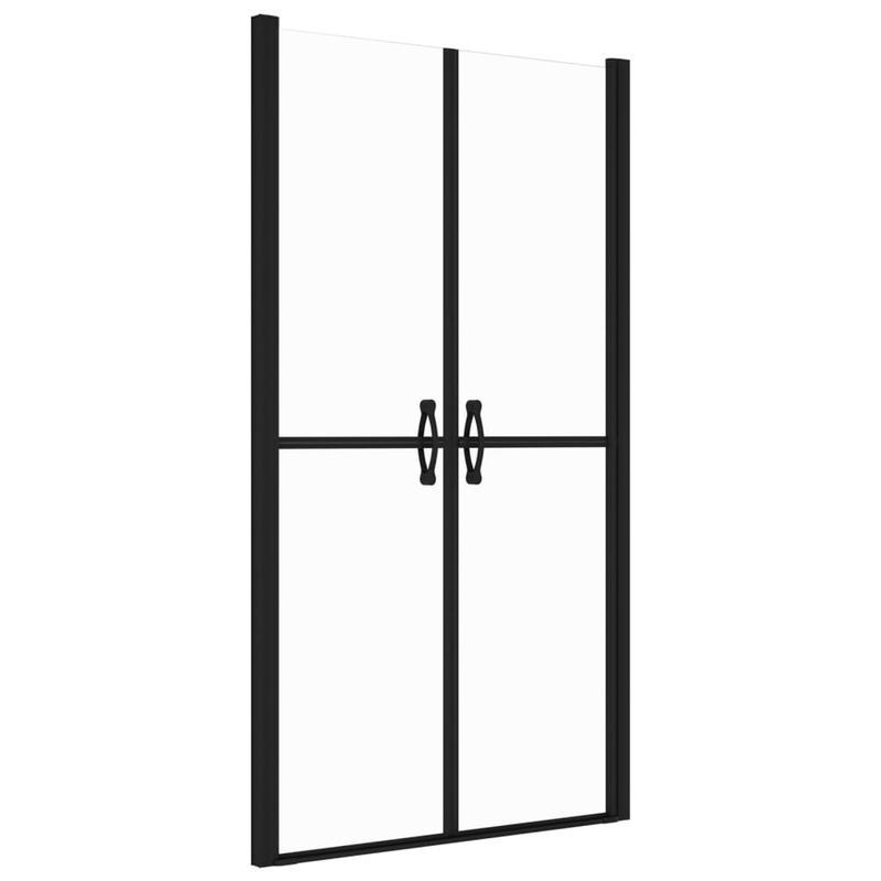 ESG Šiuolaikiškas Skaidrus Dušo Durų Rėmas 73-76x190 cm – Juodos Apdailos Metalinis Vonios Kambario Užtvaras, Lengvai Valomas Stiklas ir Elegantiškas Dizainas Moderniems Vonios Kambariams, Privatumui, Atsipalaidavimui Po Duše, Minimalistiniam Voniaus Stiliui, Patvari Vonios Įranga