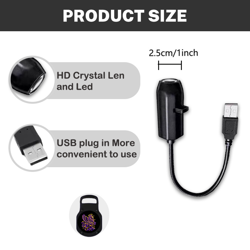 1pc portable projector lamp indoor ambient lighting led ambient lights bedside night light indoor lighting ambient light small bedroom living room night light usb plug and play ambient light usb no   usb powered christmas halloween new year gifts