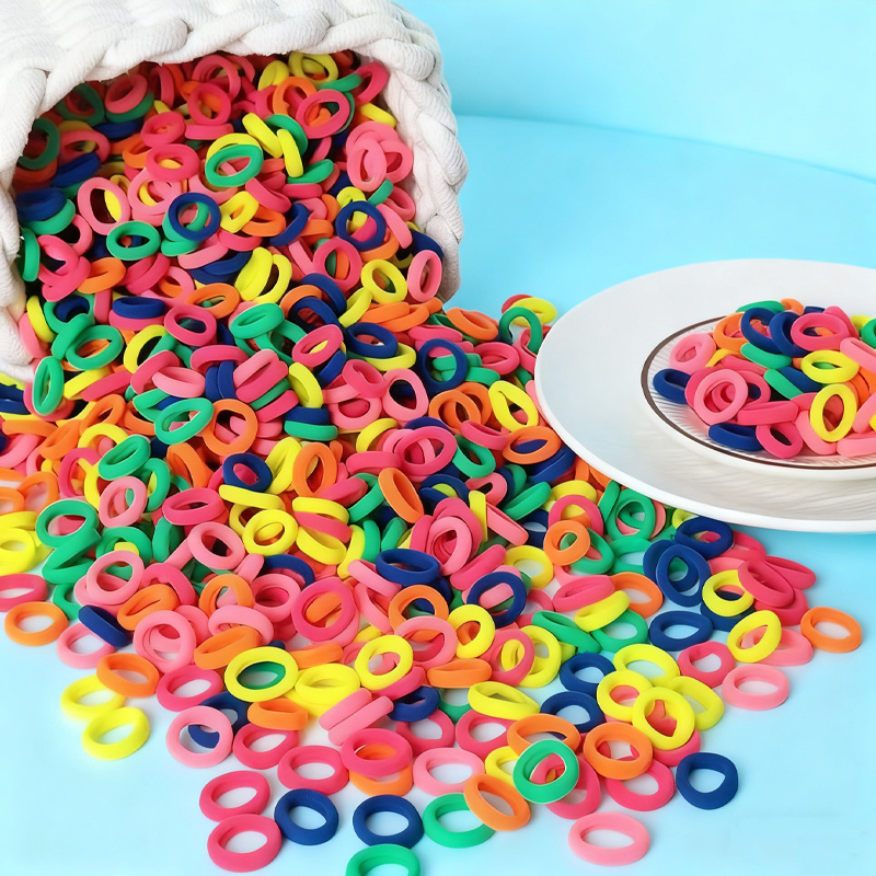 580pcs Colorful Basic Elastic Hair Ties Set
