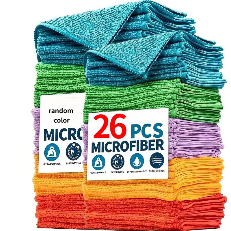TEMU 6/16/26pcs Furniture Stain Removal Cloth Set, Assorted Random Colors, Multi-functional Cleaning Rag Set, Reusable Quick-dry Towels, Absorbent