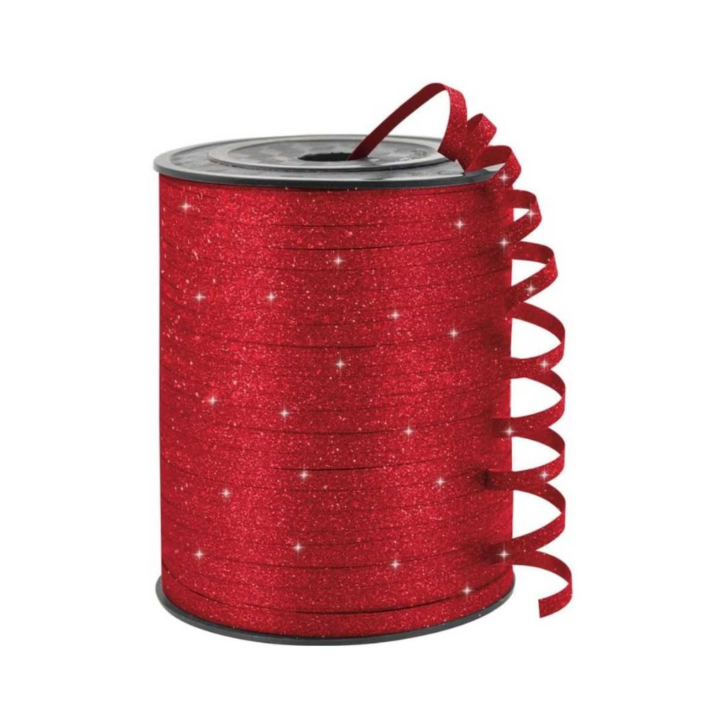 

Sparkling Red Curling Ribbon, Craft Ribbon, For Gift Wrapping, Floristry, Wreaths, Bows, Party And Wedding Decorations, Christmas And New Year Celebrations