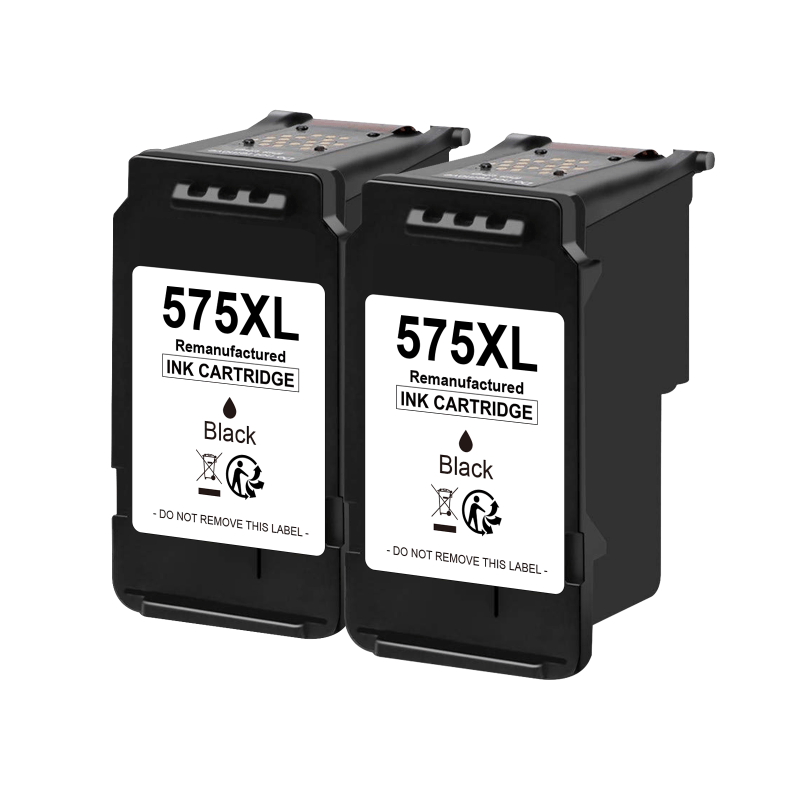 2-pack Pg-575xl Cl-576xl 575 Xl 576 Xl Multipack Remanufactured Printer Cartridges Compatible With 575 576 Cartridges For Ts3550i Ts3551i Tr4750i Tr4751i (2x 575 Xl Black)
