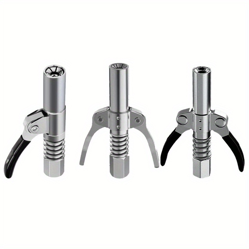TEMU 3pcs 10000 Psi Grease Gun Coupler | Npt 1/ 8 | Quick Release Grease Tip | Oil Pump Tool | Car Syringe Lubricant Nozzle | Repair Accessory |