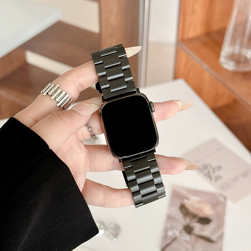 

Elegant Black Stainless Steel Mesh Watch Band For Apple Watch | Adjustable, Replaceable Strap With Safety Clasp | For Iwatch Series Ultra, Se, 1 | Fits 38mm-49mm Models, For Apple Watch Accessories