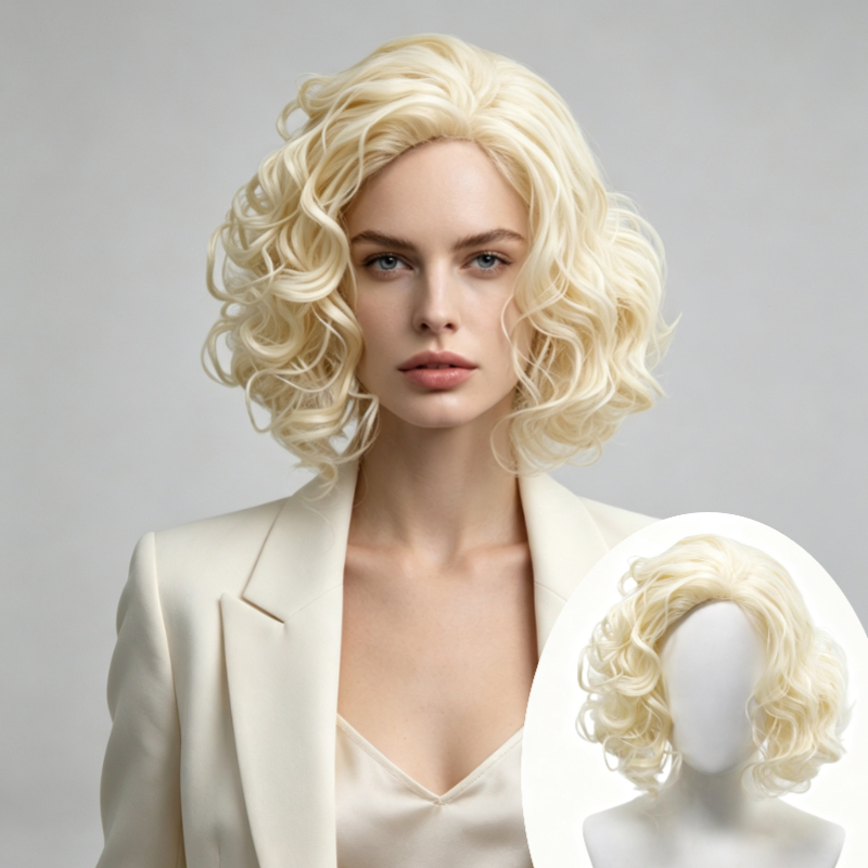 TEMU Retro Elegant Women's Wig, Wig, Suitable For Office Commute, Themed Parties, Classic Movie Cosplay, Formal Evening Events, Retro Photoshoots, An
