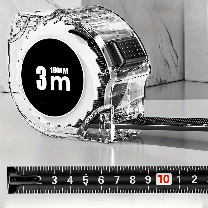 1pc High-Precision Self-Locking Fluorescent Steel Tape Measure - 5m/16.4ft, Laser Inkjet Code Box Design, ABS Resin, 0.1mm Accuracy, with Clear View Display for Construction & DIY Projects